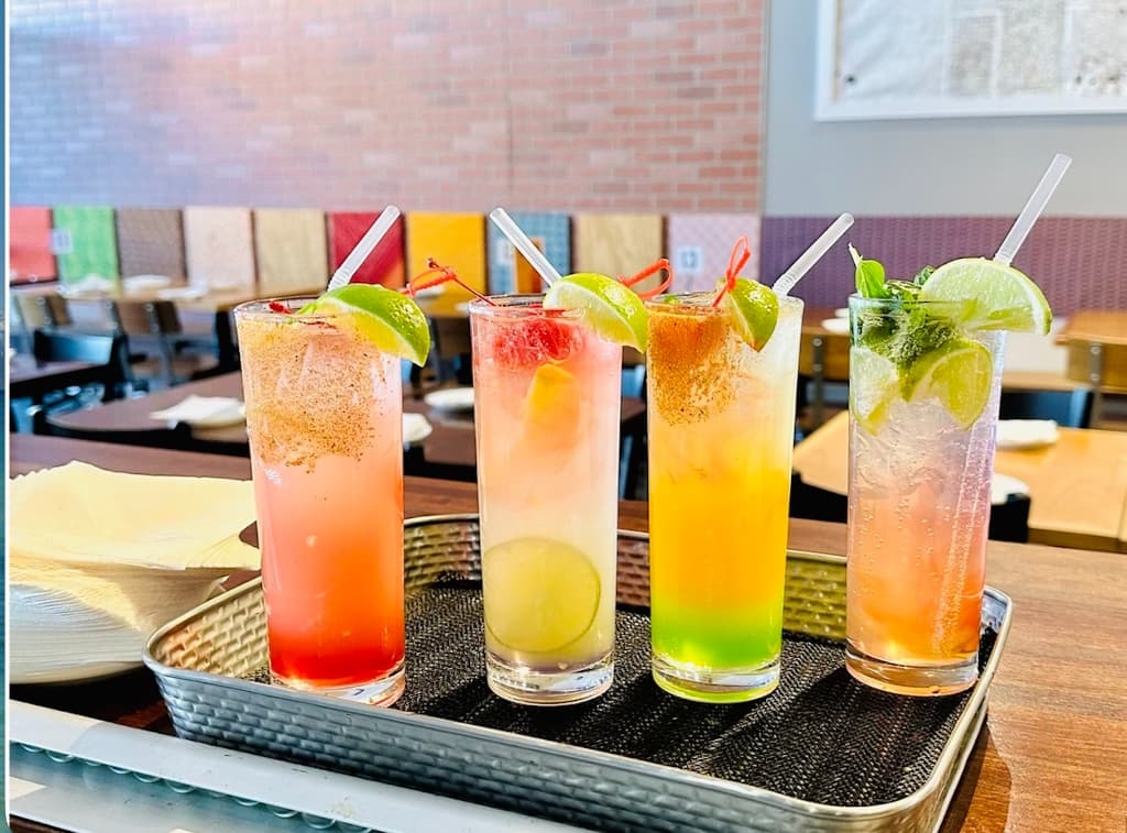 Colorful mocktails and signature drinks at Clay Pot Bar